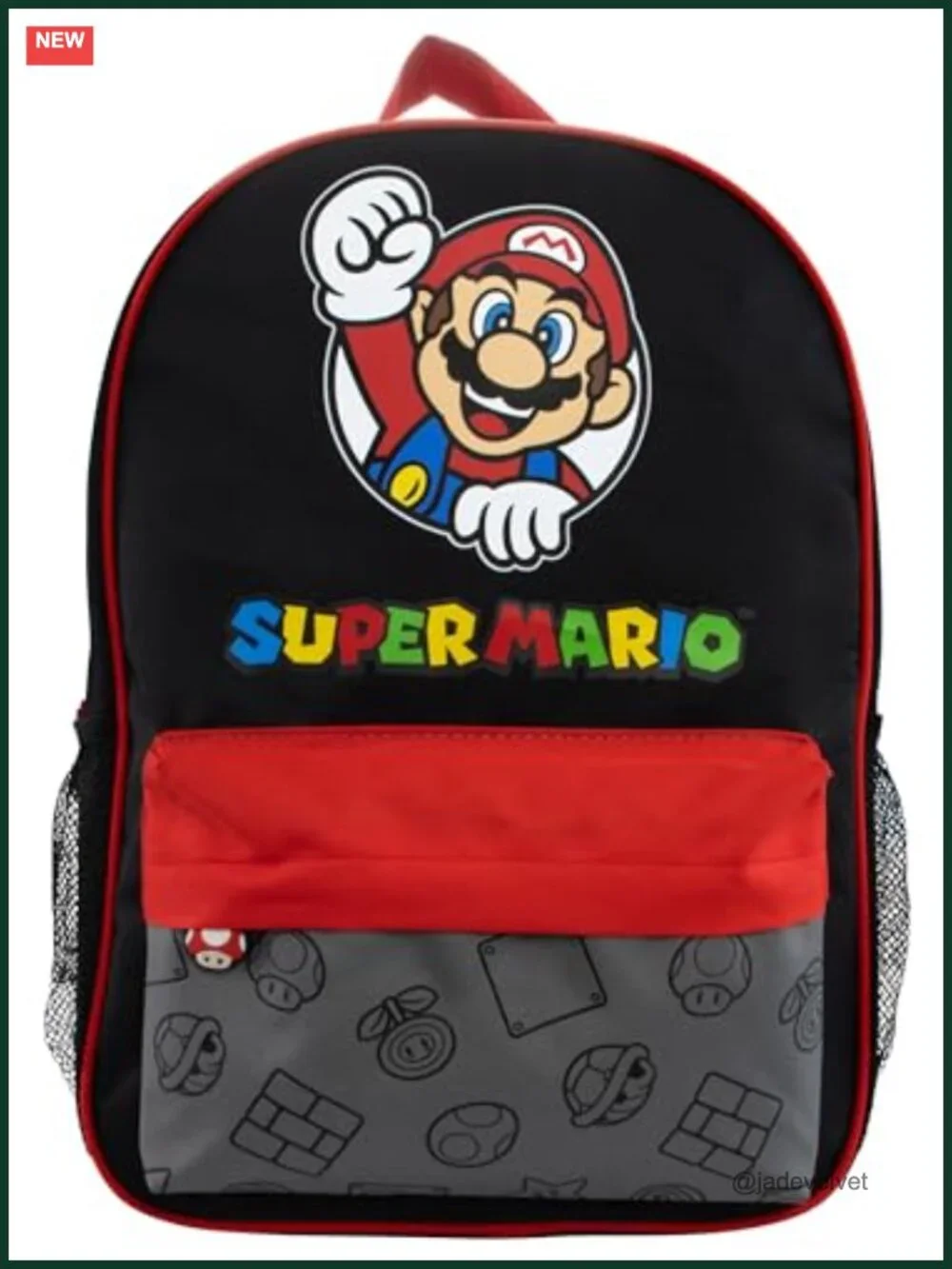 Super Mario Backpack with Pockets for Boys